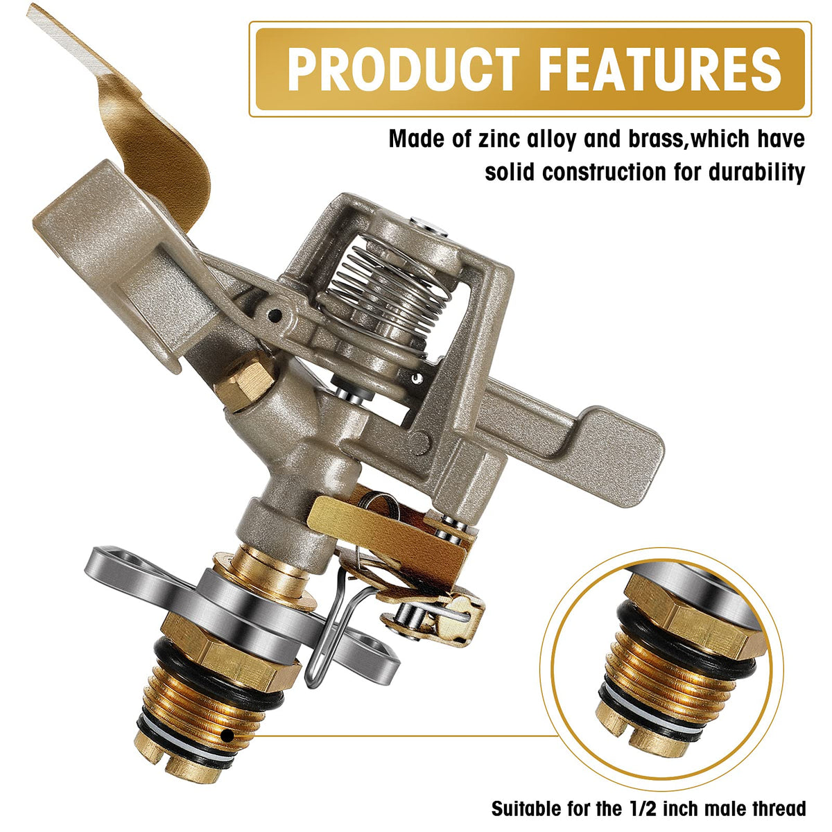 CHENGU brass zinc alloy construction resists corrosion for long-lasting outdoor use.