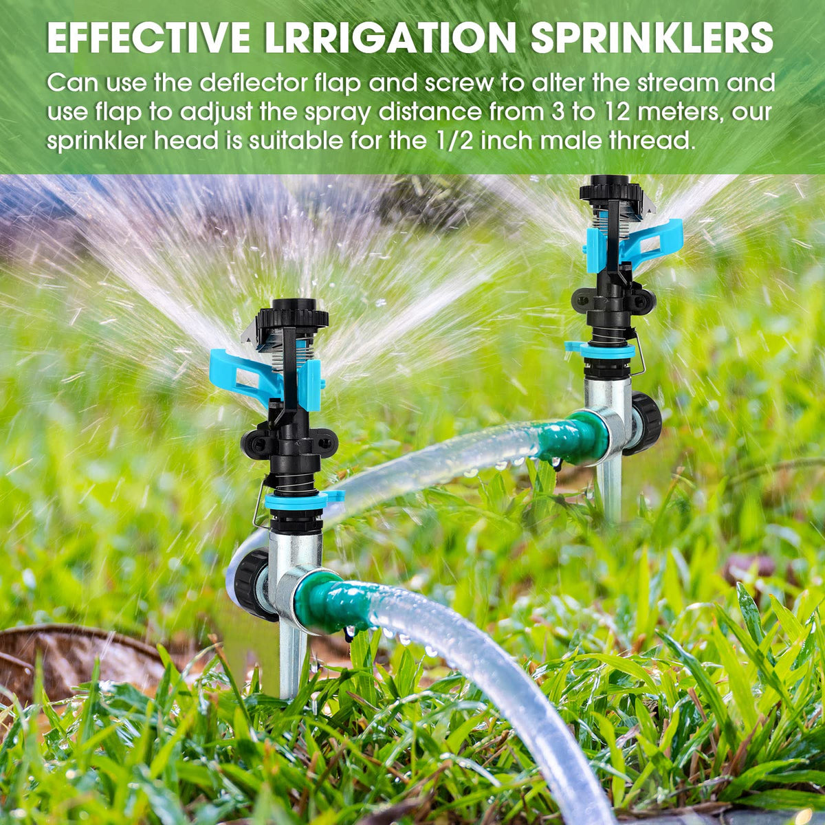 CHENGU lawn sprinkler suitable for lawns, gardens, vegetables, and play.