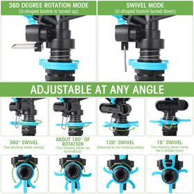 CHENGU sprinkler connects to hoses for easy setup and scalable layouts.