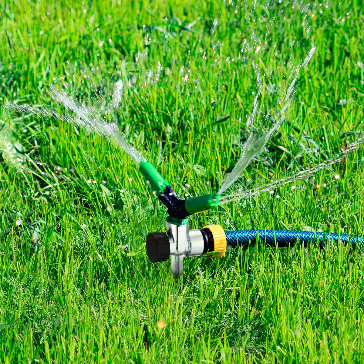 Close-up of CHENGU zinc sprinkler base material showing durable metal construction.