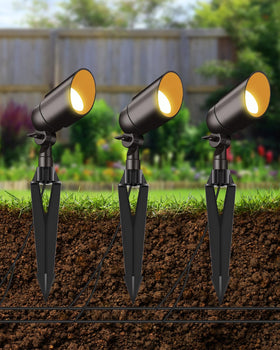 Cheopha versatile lighting stake family compatible with path lights and uplights