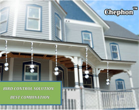 Chephon setup on patio provides practical deterrence and visual appeal.