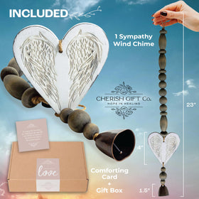 Cherish Gift Co wind chime front view shows timeless design for indoors or outdoors