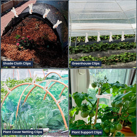 ChezMax garden clip demonstrates a wide opening for versatile supports.