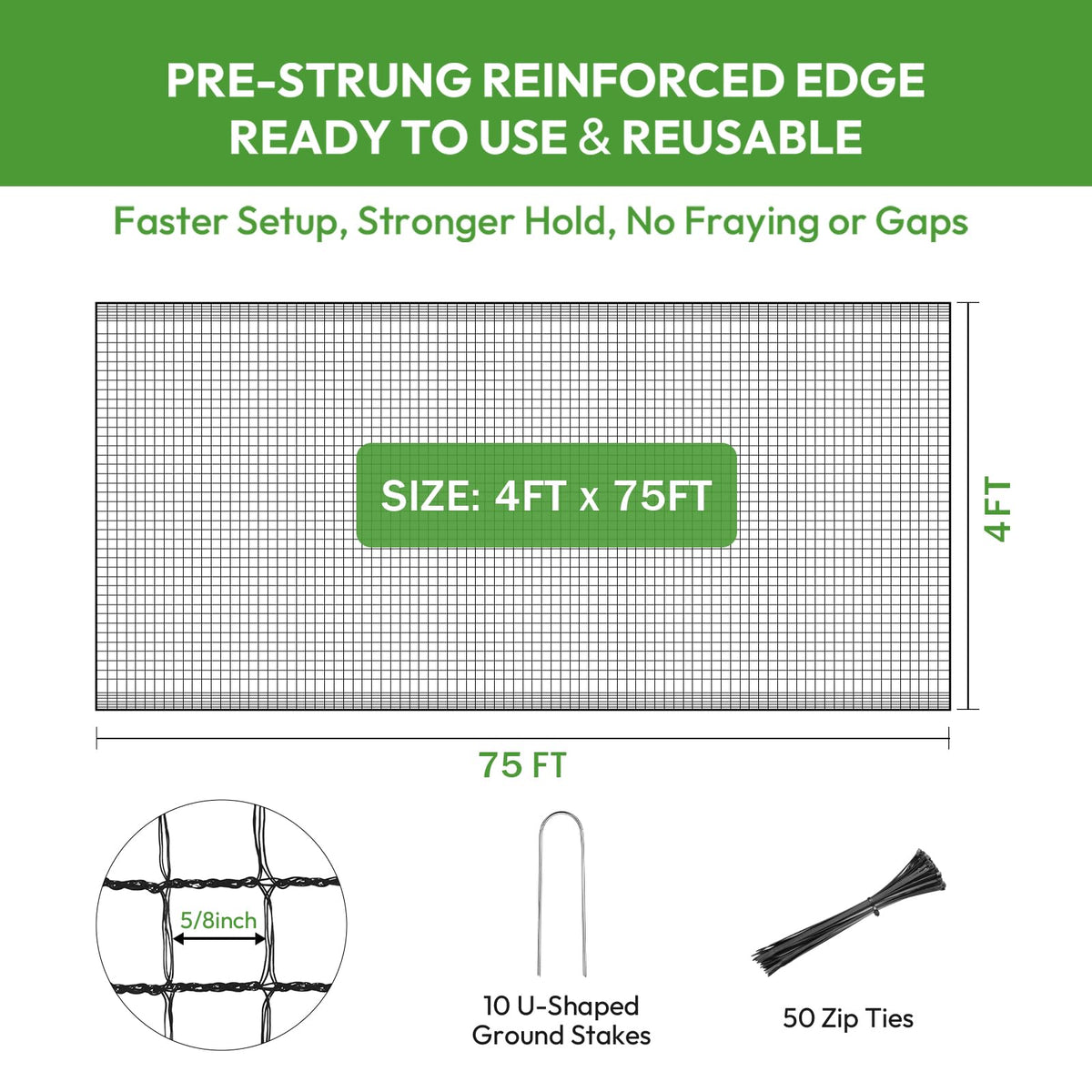 CHFAPH netting made of high-strength HDPE for durability