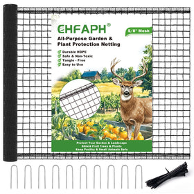 CHFAPH deer netting 7ftx25ft with pre-strung edge protects gardens