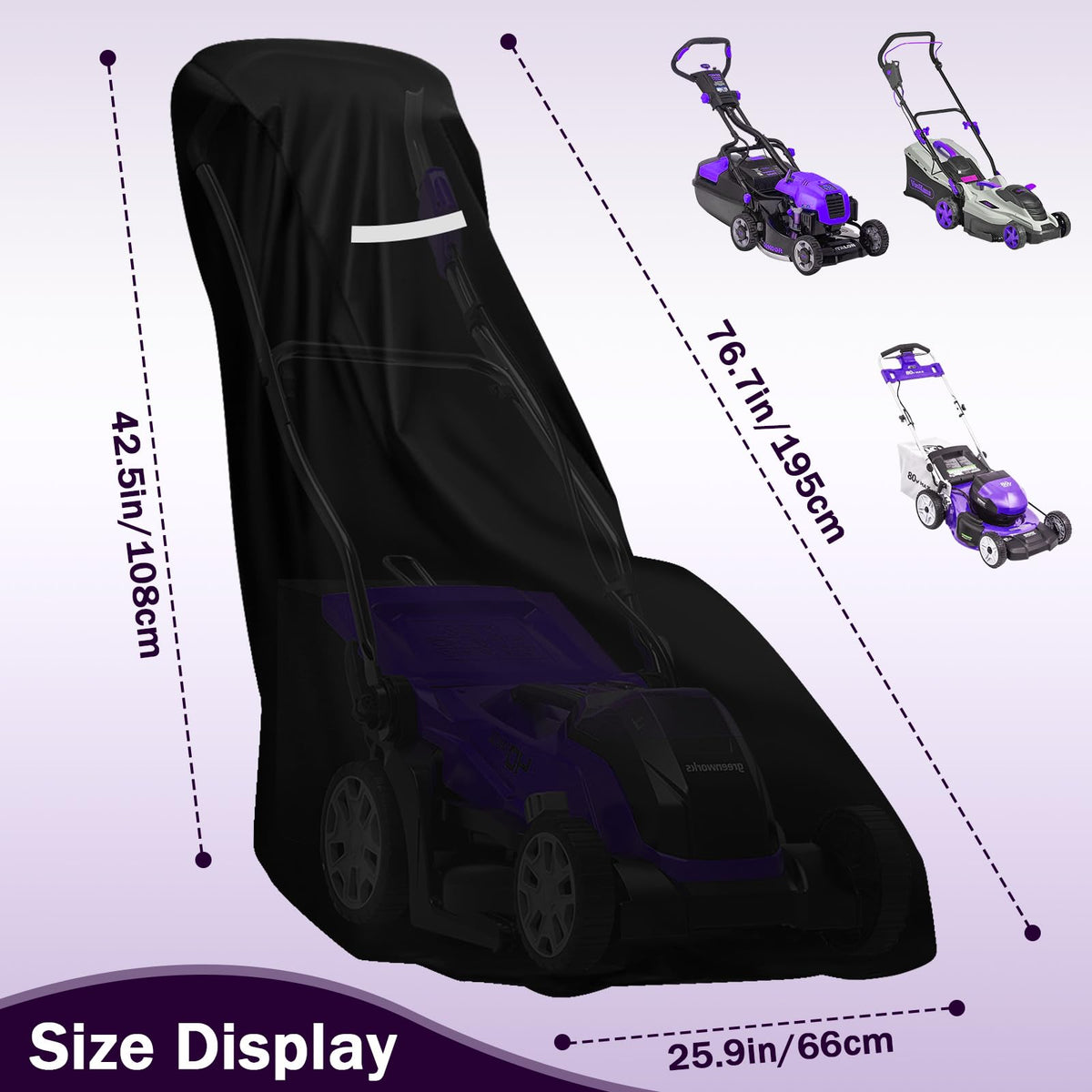 CHGANG lawn mower cover waterproof coating highlights durability against rain and sun