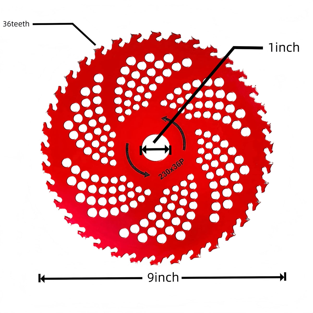 chhcjqyyf carbide tipped blade designed for wood cutting and tough brush clearing.