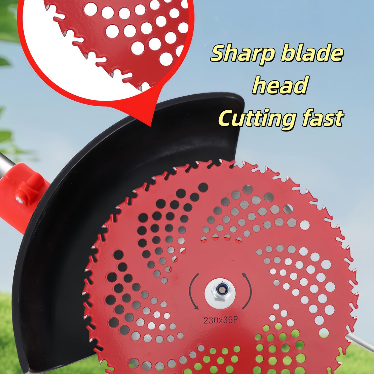 chhcjqyyf blade handles dense vegetation with steady, reliable performance.