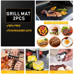 CHI SHANG apron and meat claws for safe handling and mess-free grilling
