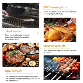 CHI SHANG meat thermometer and meat syringe for precise doneness