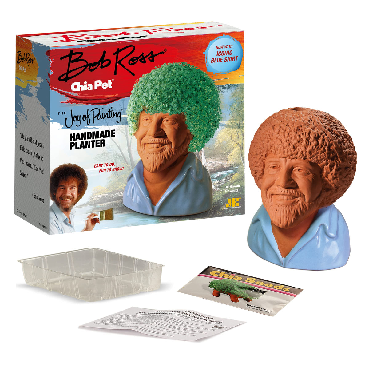 Chia decorative planter invites kids and adults to watch growth transformations.
