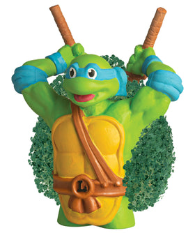 Chia Pet growth in 1-2 weeks creates a lush TMNT look.