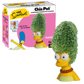 Chia Pet Marge Simpsons planter with lush greens for desk or shelf