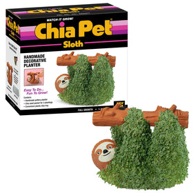 Chia Pet Sloth with seed pack for easy planting and quick green growth.