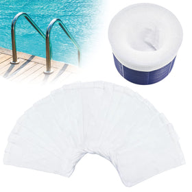 Chicarry 200-pack pool skimmer socks bulk set protects filters and reduces maintenance.