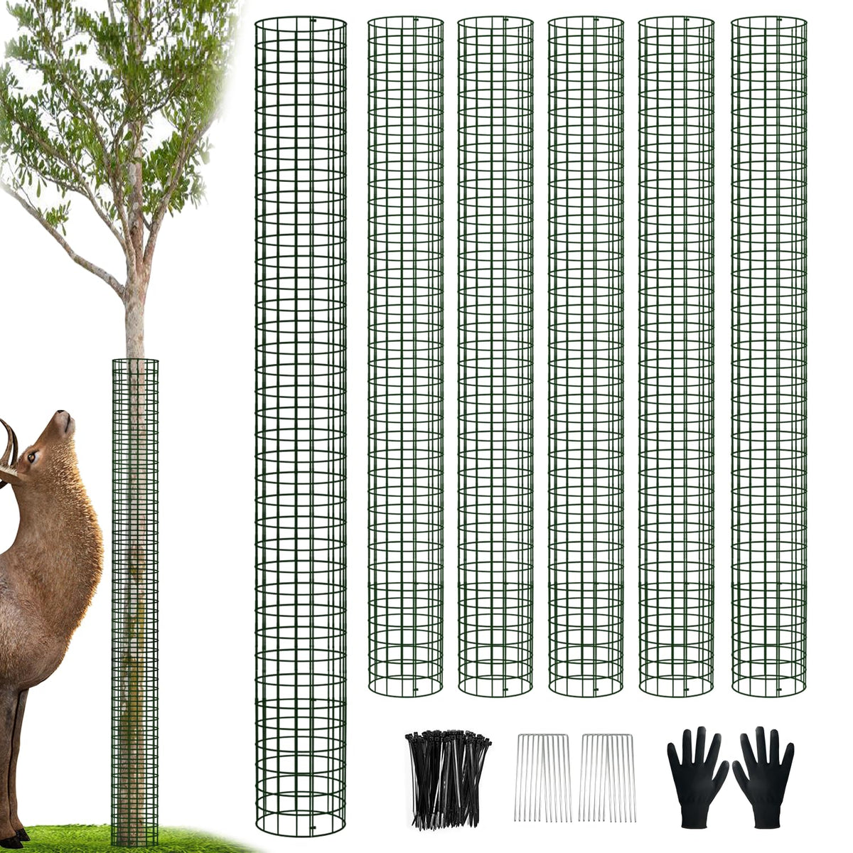 Chicarry 48-inch tree trunk protector guard shields saplings from deer.