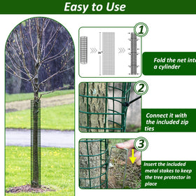 Chicarry deer protection illustration for saplings in a yard