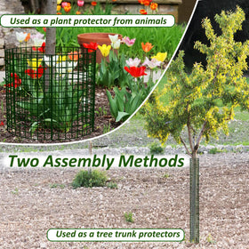 Chicarry 48-inch guards deter damage from trimmers and lawn equipment.