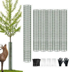 Chicarry 36-inch metal tree trunk protector guards young trees against deer