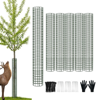 Chicarry 36-inch metal tree trunk protector guards young trees against deer
