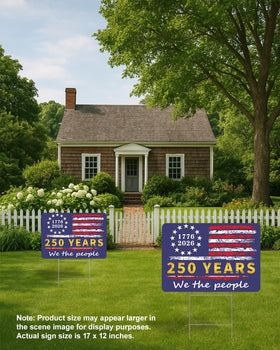 Chicat patriotic garden display for Independence Day and community events.