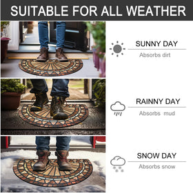 CHICHIC easy-clean door mat suitable for hose, vacuum, or sweeping.