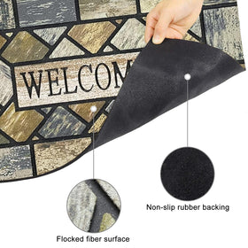 CHICHIC heavy-duty entry rug withstands wind and snow for year-round use.