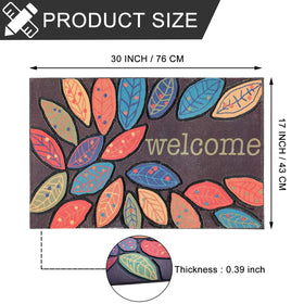 CHICHIC heavy-duty rubber back doormat grips exterior floors securely