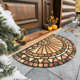CHICHIC heavy-duty door mat with non-slip rubber back for high-traffic areas.