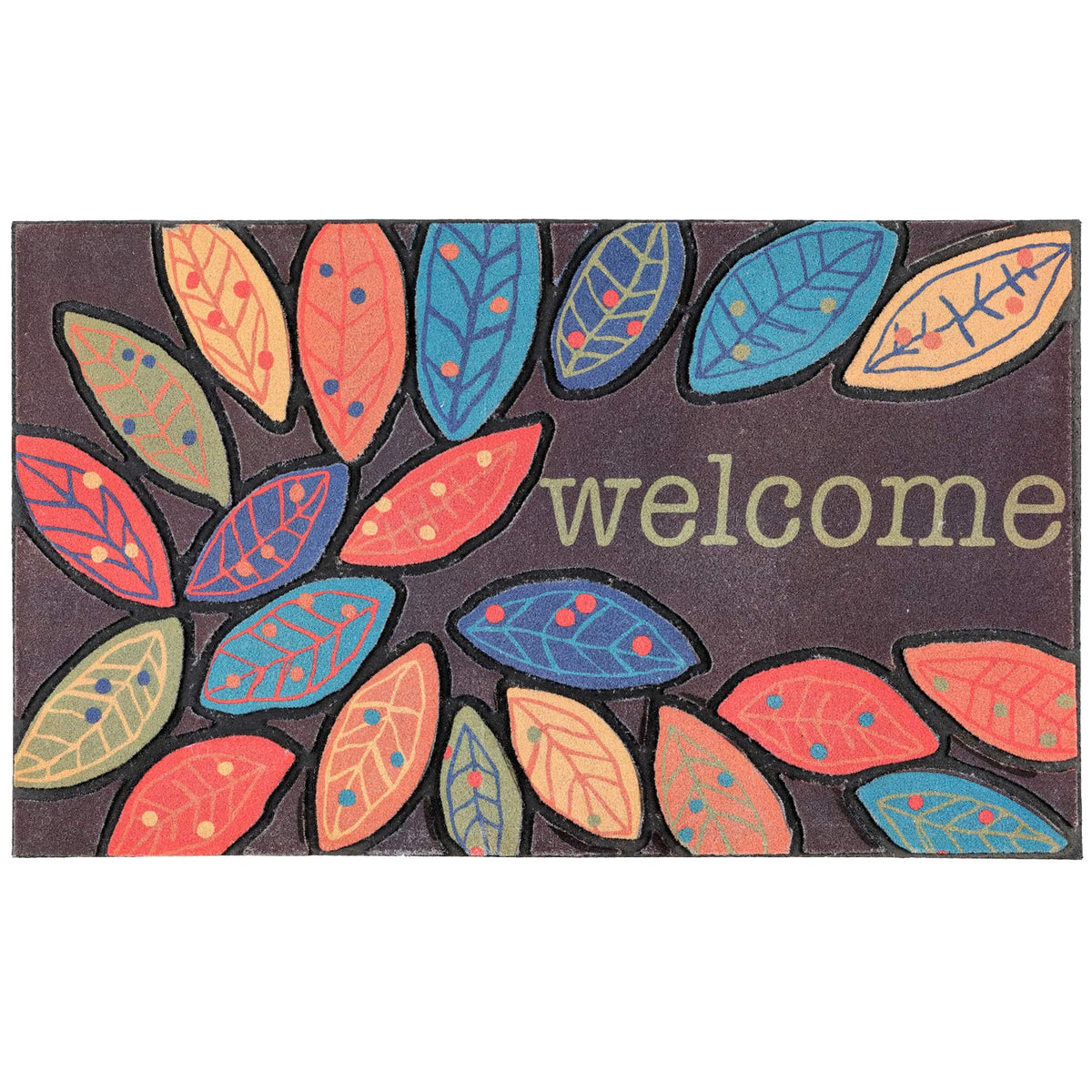 CHICHIC leaves door mat front door with leaf pattern traps dirt at the doorstep