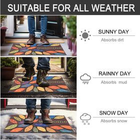 CHICHIC non-slip rubber backing prevents shifting on outdoor floors