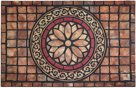 CHICHIC Rectangle Entrance Door Mat front view shows durable design for high-traffic entryways.