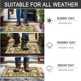 CHICHIC non-slip backing keeps the mat secure on outdoor floors