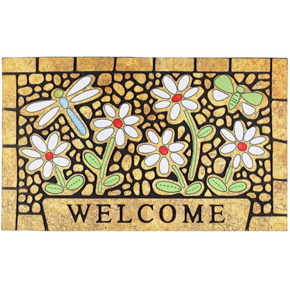 CHICHIC dragonfly-design door mat traps dirt at the doorway