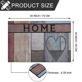 CHICHIC Welcome Door Mat back non-slip backing grips outdoor floors securely.