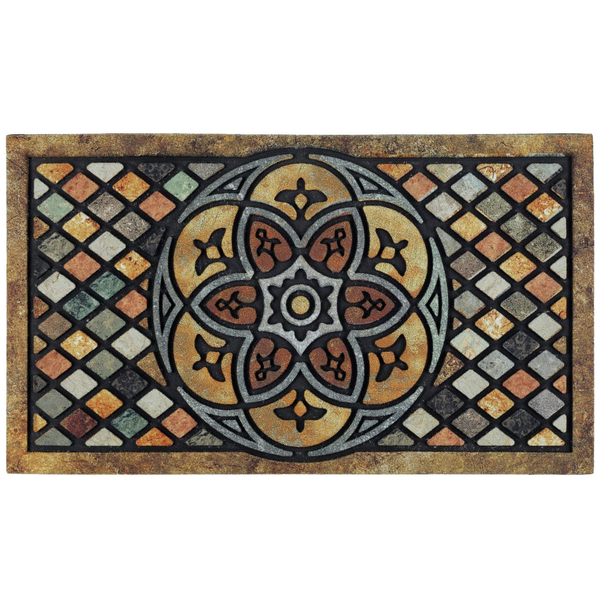 CHICHIC welcome door mat 18x30 with non-slip backing for outdoor entry