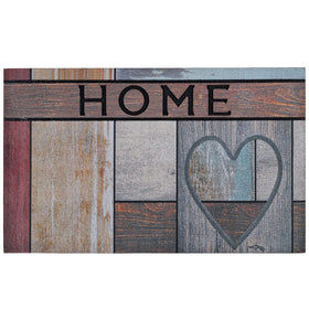 CHICHIC Welcome Door Mat front view with heart design, ideal for busy entryways.