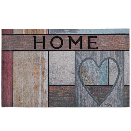 CHICHIC Welcome Door Mat front view with heart design, ideal for busy entryways.