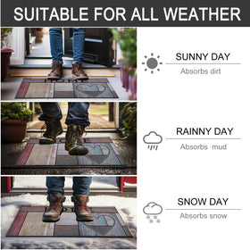 CHICHIC Welcome Door Mat with moisture-absorbing surface keeps floors cleaner.