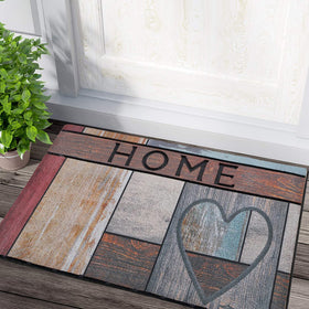 CHICHIC Welcome Door Mat easy to clean with sweep, vacuum, or hose.