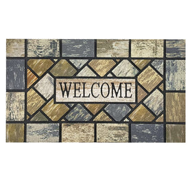 CHICHIC welcome mat 18x30 for front door, durable outdoor entrance rug for heavy traffic.