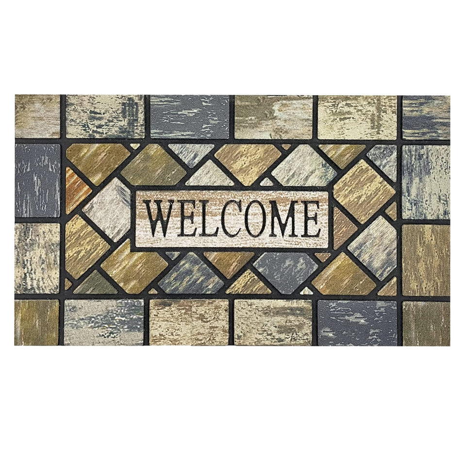 CHICHIC welcome mat 18x30 for front door, durable outdoor entrance rug for heavy traffic.