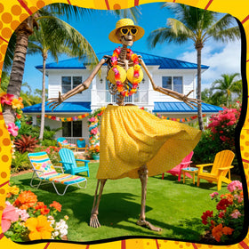 Chicingyou 12ft skeleton Hawaii bra ring enhances tropical look.