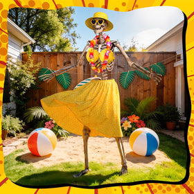 Chicingyou 12ft skeleton Hawaii hood with adjustable drawstring for secure fastening.