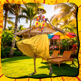 Chicingyou 12ft skeleton Hawaii set bundle for yard decoration.