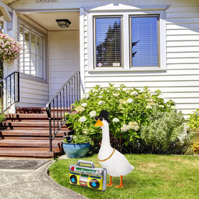 Chicingyou 23-inch goose outfit fits standard statues for easy styling.