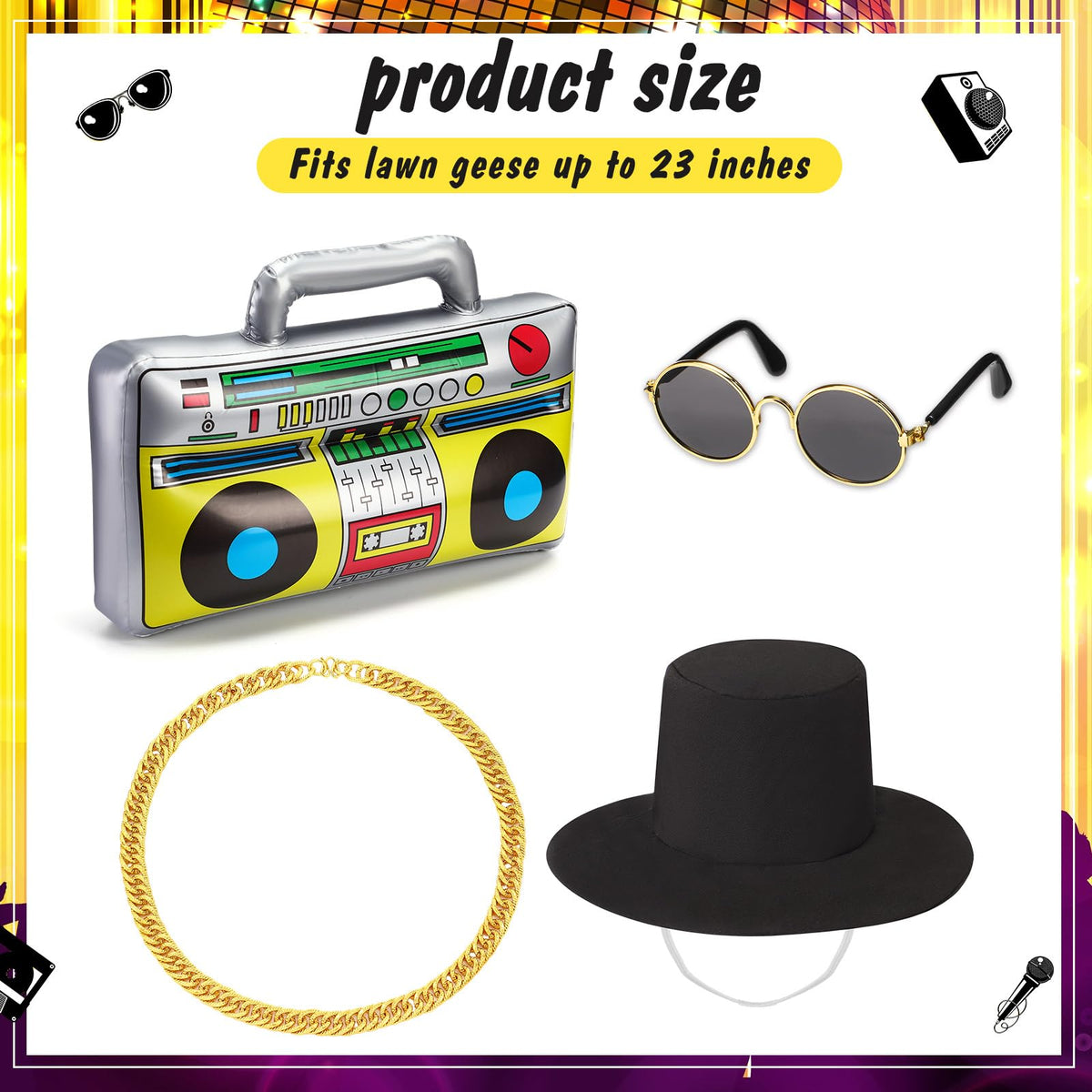 Chicingyou goose outfit glasses add hip hop flair for garden gatherings.