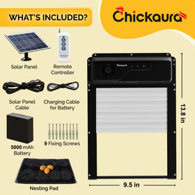 Chickaura nesting pad included for comfortable, convenient nesting.
