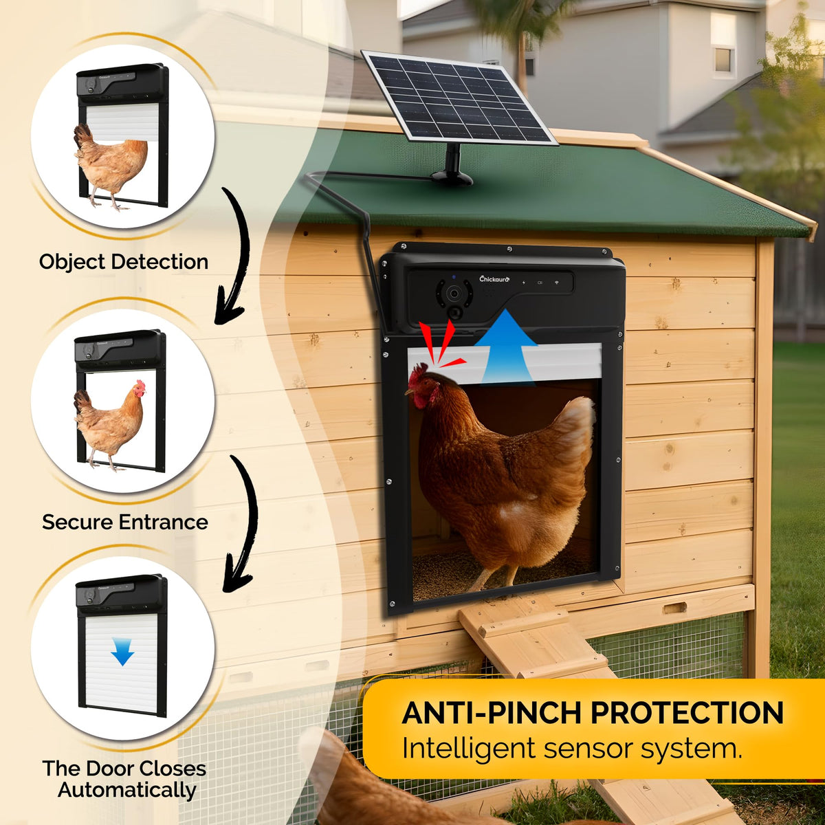 Chickaura two-way intercom keeps you connected with your flock.